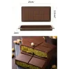 Meşhur Dubai Çikolatası Kalıbı Silikon - Büyük Tablet Çikolata Mum Kek Kalıbı Pasta Kalıbı