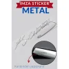 8.5 cm Ultra-Lüks 3D Metal Atatürk İmzası - Torpido ve Gövde Logosu 424423