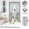 Mıknatıslı Kapı Sinekliği Gri 100x210 cm Otomatik Kapanan Manyetik Tül Sineklik (5047)