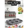 Mini Çocuklar İçin Cupcake Fırın Kalıbı 6 Büyük Bölmeli Muffin Kek Kalıbı