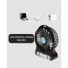 Mini USB Fan – Şarj Edilebilir, Işıklı, 3 Kademe, Taşınabilir Masaüstü Vantilatör