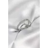 Minimal Queen Yazılı Gümüş Renk Pirinç Kadın Yüzük
