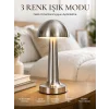 Modern Mantar Masa Lambası Dokunmatik 3 Işık Modlu Şarjlı Kablosuz LED Yeni Nesil
