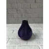 Mor Çizgili Dekoratif Vazo 11 cm Modern Tasarım Aksesuar