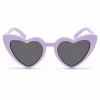 Mor Lila Retro Kalp Gözlük – 80’ler 90’lar Stil Parti Gözlüğü