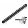 Mutfak Duvarına Monte Mıknatıslı Geniş  Tutucu Stand - 55 cm - Siyah - Paslanmaz Çelik