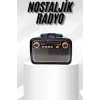 Müzik Kutusu Bluetooth Bağlantılı El Fenerli Nostaljik Tasarım Radyo