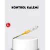 Neon Lambalı Elektrik Kontrol Kalemi Nikel Kaplama 110-220V