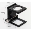 Nikula28x28 Mm Katlanır Sayaçlı Metal Lüp, 2 LED Işıklı Büyüteç Tekstil Th9005A