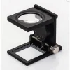 Nikula28x28 Mm Katlanır Sayaçlı Metal Lüp, 2 LED Işıklı Büyüteç Tekstil Th9005A