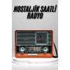 Nostaljik Vintage Radyo Taşınabilir Bluetooth Bağlantılı Hoparlör Radyo