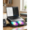 Notebook Soğutucu Stand RGB Aydınlatmalı İki Fanlı Laptop Altlığı