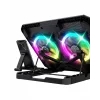 Notebook Soğutucu Stand RGB Aydınlatmalı İki Fanlı Laptop Altlığı