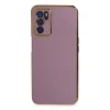 Oppo A16 Kılıf Volet Silikon - Mor