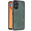 Oppo A38 Kılıf Aras Deri Kapak - Koyu Yeşil