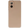 Oppo A38 Kılıf Nano İçi Kadife Silikon - Pudra
