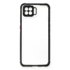 Oppo A73 Kılıf Miami Şeffaf Silikon - Siyah