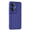 Oppo Reno 11f Kılıf Petek Silikon Kapak - Lacivert