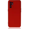 Oppo Reno 6 Kılıf Nano İçi Kadife Silikon - Kırmızı