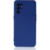 Oppo Reno 6 Kılıf Nano İçi Kadife Silikon - Mavi