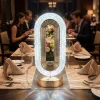 Oval Şeklinde Kristal LED Masa Lambası – Dokunmatik, 3 Renk Işık Modlu, Şarjlı Dekoratif Gece Lambası (5047)