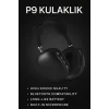P9 Bluetooth 5.0 Kablosuz Siyah Kulaklık Mikrofonlu Uzun Pil Yüksek Bass Anc