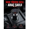PD 30W Çift USB-C Araç Şarj Cihazı 60W Hızlı Şarj Adaptörü
