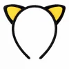 Peluş Kedi Kulak Taç Sarı Siyah – Çocuk Parti &amp;amp; Kostüm Tacı (5047)