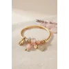 Pembe Balık Model Gold Renk Charmlı Bileklik