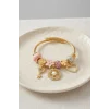 Pembe Charmlı Model Kadın Bileklik