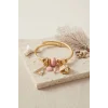Pembe Deniz Kabuğu Model Gold Renk Charmlı Bileklik