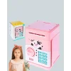 Pembe Elektronik Şifreli Otomatik Para Çeken ATM Kumbarası