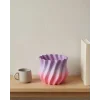 Pembe Lila Degrade Kıvrımlı 3D Vazo Estetik Ev Ofis Dekoru