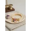 Pembe Papatya Model Gold Renk Charmlı Bileklik