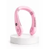 Pembe Şarjlı Boyun Fanı 5 Kademeli Hız Ayarlı Taşınabilir Boyun Tipi Fan