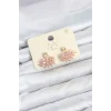Pembe Zirkon Taşlı Gold Swan Kuğu Model Kadın Küpe