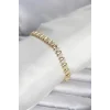 Pirinç Gold Renk Arpa Model Kadın Bileklik