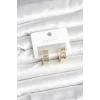 Pirinç Gold Renk Halka Kadın Küpe