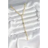 Pirinç Gold Renk Kadın Manifest Kolye