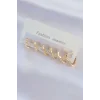 Pirinç Gold Renk Kalp Model Küpe Seti
