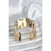 Pirinç Gold Renk Levha Model Kadın Bileklik
