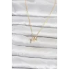 Pirinç Gold Renk Minimal Kutup Yıldızı Model Kadın Kolye