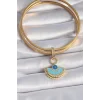 Pirinç Gold Renk Nazar Boncuklu Ajda Charm
