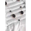 Pirinç Gold Renk Siyah Renk Oval Siyah Küp Detay Kadın Kolye