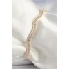 Pirinç Gold Renk Su Yolu Zirkon Taşlı Model Kadın Bileklik