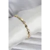 Pirinç Gold Renk Sütun Model Kadın Bileklik