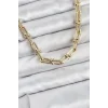 Pirinç Gold Renk Tifani Model Kadın Kolye