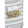 Pirinç Gold Renk Vintage Kadın Küpe