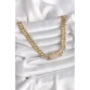 Pirinç Gold Renk VIP Exclusive Seri Gurmet Model Kadın Kolye