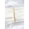 Pirinç Gold Renk VIP Seri Zincir Model Zirkon Taşlı Kadın Bileklik